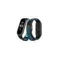 BUĞZ Xiaomi Mi Band 6 Spor Delikli Kordon - Siyah-mavi-beyaz