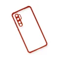 BUĞZ Xiaomi Mi Note 10 Lite Kılıf Miami Şeffaf Silikon - Kırmızı