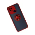 BUĞZ Xiaomi Poco C40 Kılıf Montreal Yüzüklü Silikon Kapak - Kırmızı