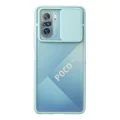 BUĞZ Xiaomi Poco F3 Kılıf Palm Buzlu Kamera Sürgülü Silikon - Turkuaz