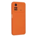 BUĞZ Xiaomi Poco M4 Pro 4g Kılıf Nano İçi Kadife Silikon - Turuncu