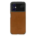BUĞZ Xiaomi Poco M5 Kılıf Loop Deri Silikon - Kahverengi