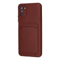 BUĞZ Xiaomi Pocophone M3 Kılıf Kelvin Kartvizitli Silikon - Bordo
