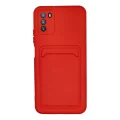 BUĞZ Xiaomi Pocophone M3 Kılıf Kelvin Kartvizitli Silikon - Kırmızı