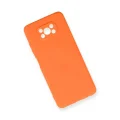 BUĞZ Xiaomi Pocophone X3 Kılıf Nano İçi Kadife Silikon - Turuncu