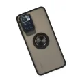 BUĞZ Xiaomi Redmi 10 2022 Kılıf Montreal Yüzüklü Silikon Kapak - Siyah
