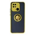 BUĞZ Xiaomi Redmi 10c Kılıf Montreal Yüzüklü Silikon Kapak - Sarı
