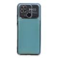 BUĞZ Xiaomi Redmi 10c Kılıf Razer Lensli Silikon - Açık Mavi