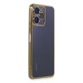 BUĞZ Xiaomi Redmi 12 Kılıf Razer Lensli Silikon - Gold