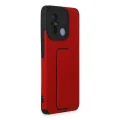 BUĞZ Xiaomi Redmi 12c Kılıf Mega Standlı Silikon - Kırmızı