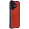 BUĞZ Xiaomi Redmi 13 4g Kılıf Aras Deri Kapak - Kırmızı