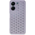 BUĞZ Xiaomi Redmi 13c Kılıf Petek Silikon Kapak - Lila