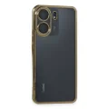 BUĞZ Xiaomi Redmi 13c Kılıf Razer Lensli Silikon - Gold