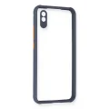 BUĞZ Xiaomi Redmi 9a Kılıf Miami Şeffaf Silikon - Gri
