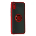 BUĞZ Xiaomi Redmi 9a Kılıf Montreal Yüzüklü Silikon Kapak - Kırmızı