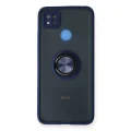 BUĞZ Xiaomi Redmi 9c Kılıf Montreal Yüzüklü Silikon Kapak - Lacivert
