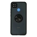 BUĞZ Xiaomi Redmi 9c Kılıf Montreal Yüzüklü Silikon Kapak - Siyah