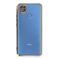 BUĞZ Xiaomi Redmi 9c Kılıf Razer Lensli Silikon - Gold