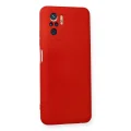 BUĞZ Xiaomi Redmi Note 10 Kılıf Nano İçi Kadife Silikon - Kırmızı