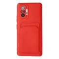 BUĞZ Xiaomi Redmi Note 10 Pro Kılıf Kelvin Kartvizitli Silikon - Kırmızı