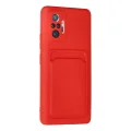 BUĞZ Xiaomi Redmi Note 10 Pro Kılıf Kelvin Kartvizitli Silikon - Kırmızı