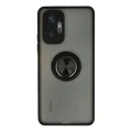 BUĞZ Xiaomi Redmi Note 10 Pro Kılıf Montreal Yüzüklü Silikon Kapak - Siyah