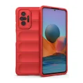 BUĞZ Xiaomi Redmi Note 10 Pro Kılıf Optimum Silikon - Kırmızı