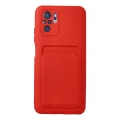 BUĞZ Xiaomi Redmi Note 10s Kılıf Kelvin Kartvizitli Silikon - Kırmızı