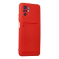BUĞZ Xiaomi Redmi Note 10s Kılıf Kelvin Kartvizitli Silikon - Kırmızı