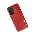 BUĞZ Xiaomi Redmi Note 11 Kılıf Loop Deri Silikon - Kırmızı