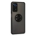 BUĞZ Xiaomi Redmi Note 11 Pro Kılıf Montreal Yüzüklü Silikon Kapak - Siyah