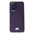 BUĞZ Xiaomi Redmi Note 11s Kılıf Kelvin Kartvizitli Silikon - Derin Mor