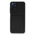 BUĞZ Xiaomi Redmi Note 11s Kılıf Kelvin Kartvizitli Silikon - Siyah