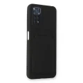 BUĞZ Xiaomi Redmi Note 11s Kılıf Kelvin Kartvizitli Silikon - Siyah