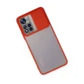 BUĞZ Xiaomi Redmi Note 11t Kılıf Palm Buzlu Kamera Sürgülü Silikon - Kırmızı