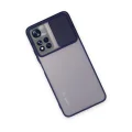 BUĞZ Xiaomi Redmi Note 11t Kılıf Palm Buzlu Kamera Sürgülü Silikon - Lacivert