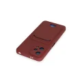 BUĞZ Xiaomi Redmi Note 12 4g Kılıf Kelvin Kartvizitli Silikon - Bordo