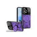 BUĞZ Xiaomi Redmi Note 12 Pro 5g Kılıf Joy Lens Standlı Kapak - Mor