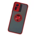 BUĞZ Xiaomi Redmi Note 12s Kılıf Montreal Yüzüklü Silikon Kapak - Kırmızı