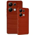 BUĞZ Xiaomi Redmi Note 13 Pro 4g Kılıf Bibercas Silikon Kapak - Kırmızı