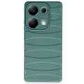 BUĞZ Xiaomi Redmi Note 13 Pro 4g Kılıf Bibercas Silikon Kapak - Koyu Yeşil