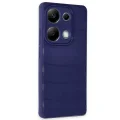 BUĞZ Xiaomi Redmi Note 13 Pro 4g Kılıf Bibercas Silikon Kapak - Lacivert