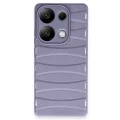 BUĞZ Xiaomi Redmi Note 13 Pro 4g Kılıf Bibercas Silikon Kapak - Lila
