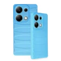 BUĞZ Xiaomi Redmi Note 13 Pro 4g Kılıf Bibercas Silikon Kapak - Mavi
