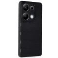 BUĞZ Xiaomi Redmi Note 13 Pro 4g Kılıf Bibercas Silikon Kapak - Siyah