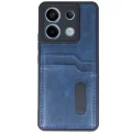 BUĞZ Xiaomi Redmi Note 13 Pro 4g Kılıf Sara Kartvizitli Deri Kılıf - Lacivert
