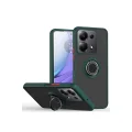BUĞZ Xiaomi Redmi Note 13 Pro 5g Kılıf Montreal Yüzüklü Silikon Kapak - Yeşil