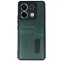BUĞZ Xiaomi Redmi Note 13 Pro 5g Kılıf Sara Kartvizitli Deri Kılıf - Koyu Yeşil