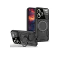 BUĞZ Xiaomi Redmi Note 13 Pro Plus Joy Lens Standlı Kapak - Siyah