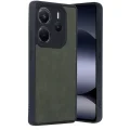 BUĞZ Xiaomi Redmi Note 14 4g Kılıf Aras Deri Kapak - Koyu Yeşil